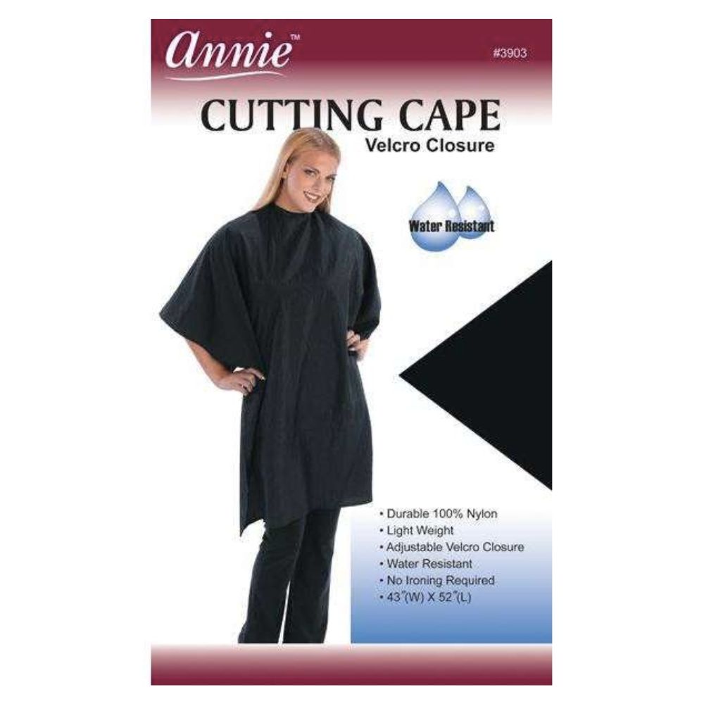ANNIE CUTTING CAPE BLACK-VELCRO   (3903)