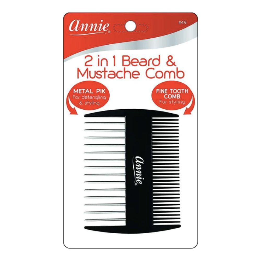 ANNIE 2 IN 1 BEARD & MUSTACHE COMB (049)