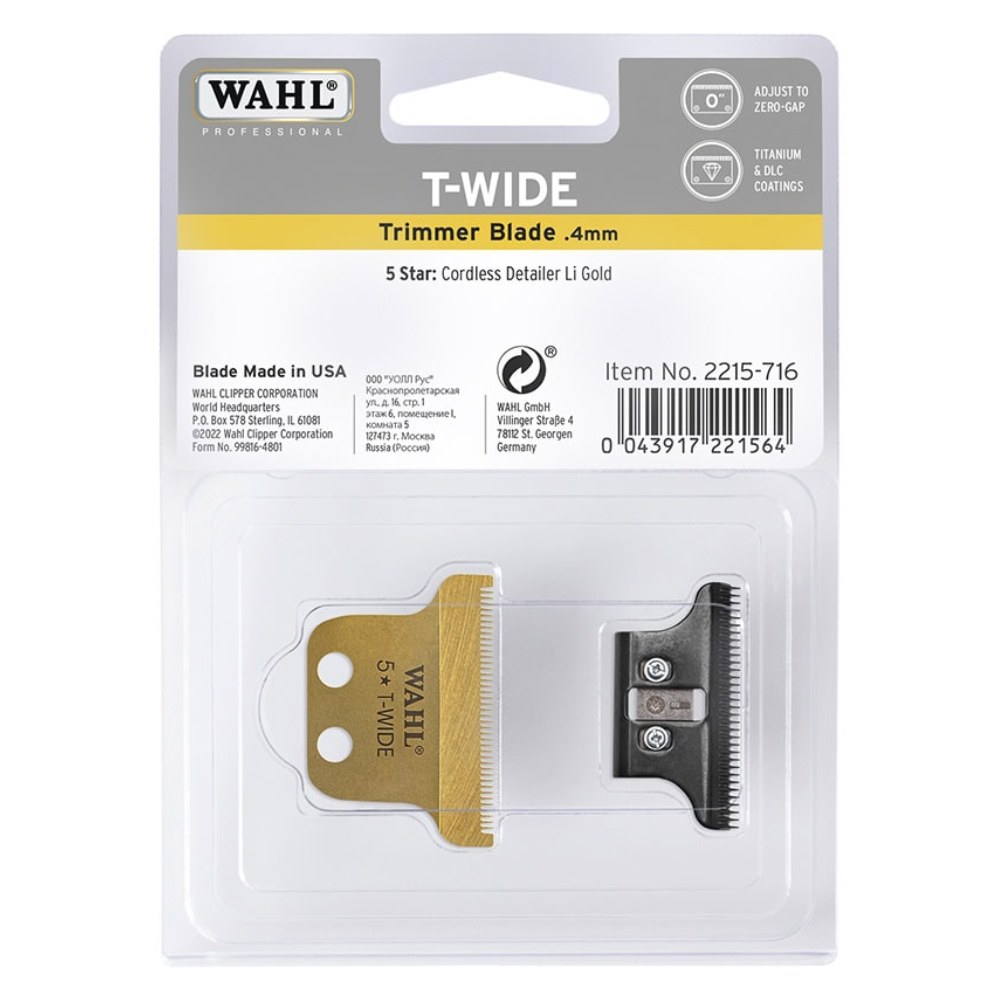 WAHL DETAILER T-WIDE GOLD WS02215-716