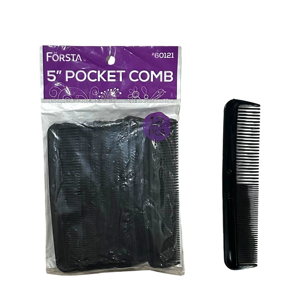 FORSTA POCKET COMB 5"-12pc BLACK